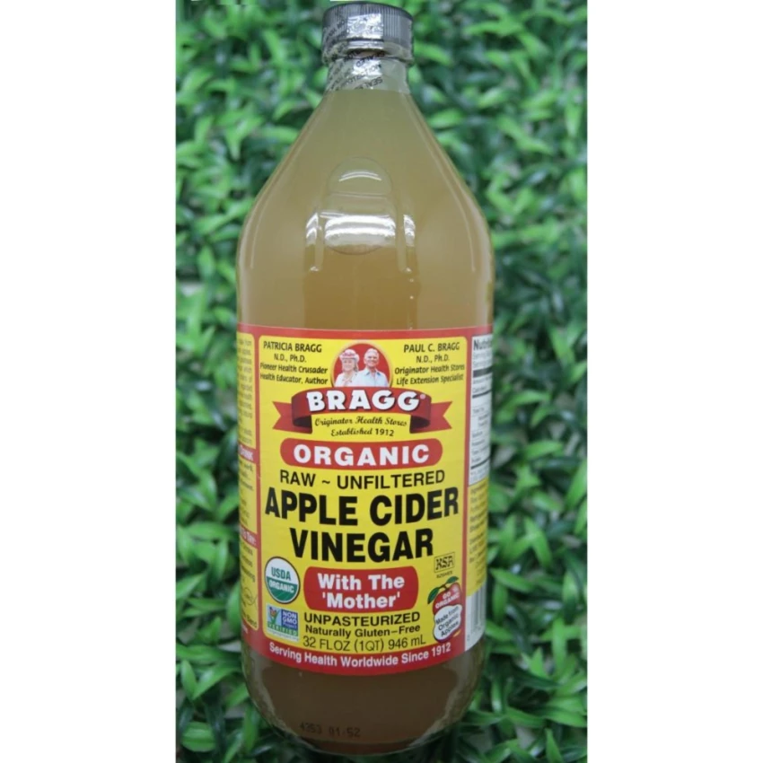 Bragg Apple Cider Vinegar ACV Cuka Apel 473 Ml, Raw Organic with the Mother