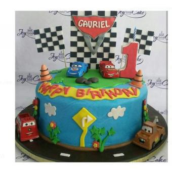 Gambar FR Special Tart Cake Vanilla Karakter Cars Ukuran 24cm Khusus SBY  SDA