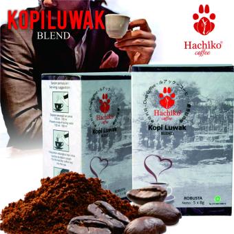 Gambar Hachiko   kopi luwak blend   robusta   sachetan 5 x 8 gram
