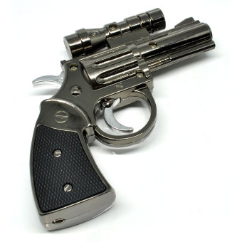 Gambar Korek Elektrik Gun Windproof Lighter with Laser   Black