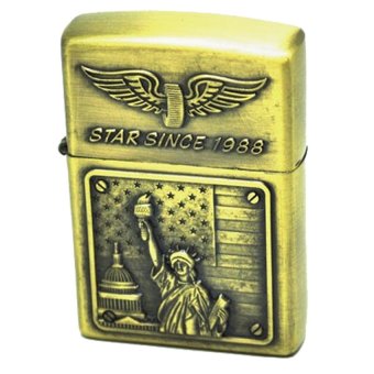 Gambar Korek Elektrik Plasma Iron Gold Kotak