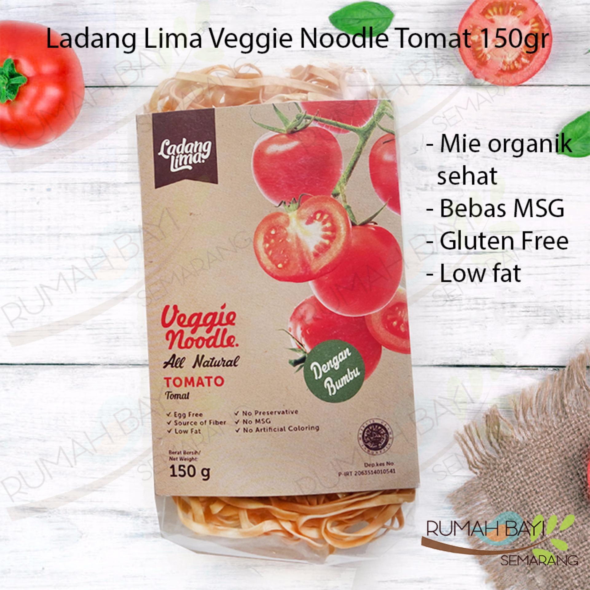 Ladang Lima Veggie Noodle Tomat 150gr - Mie Organik Tomat dengan Bumbu