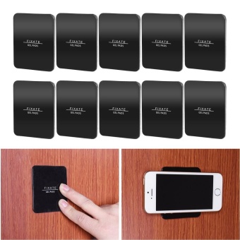 Gambar 10pcs Magical Super Powerful Fixate Gel Pads Strong Stick GlueAnywhere Wall Sticker Reuseable Portable Home Fixed Wall StickersCan be Used as Car Mobile Phone Bracket   Black   intl