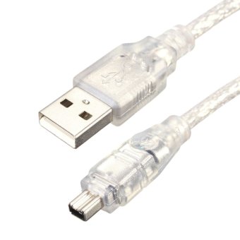Gambar 1.2 m 4 kaki USB 2.0 yang jantan 4 tandai untuk kabel Firewire IEEE 1394 (Perak)