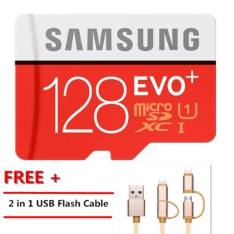 Gambar 128GB 128G Memory Card Micro SD SDHC SDXC TF80M Grade EVO+ Class 10 Micro SD C10 UHS TF Trans Flash Microsd+Free 2 in 1 USB Flash Cable   intl