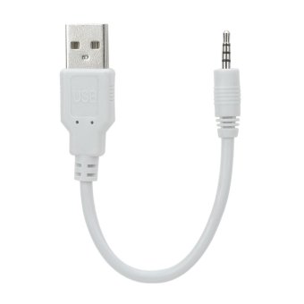 Gambar 16 cm universal USB 2.0 untuk jantan 2.5 mm audio jack kabel jalurganda