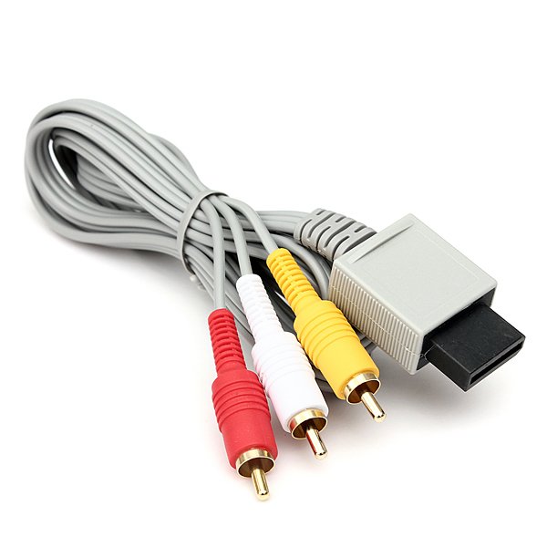 1.8 M 6FT Audio Video AV Komposit 3 RCA Kabel Konektor Kabel untuk Nintendo Wii Game Console Grey-Intl