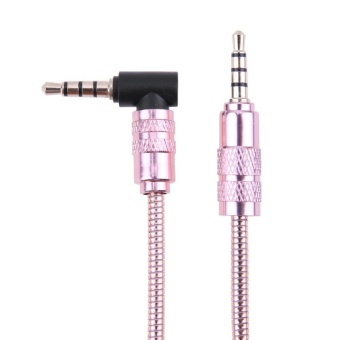 Gambar 1m 3.28ft AUX 3.5mm Male to 3.5mm Male Extension Audio Cable(Rose Gold)   intl