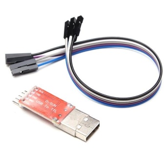 Gambar 1pcs New USB 2.0 to TTL UART Module 5pin Serial Converter CP2102 STC 5pin cables Red   intl