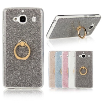 Gambar 2 in 1 Glitter Bling Prints Flexible Soft TPU Protective Case Coverwith Ring Holder Kickstand for Xiaomi Redmi 2   intl