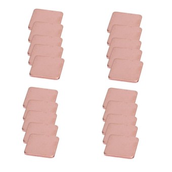 Gambar 20pcs 20mmx20mm 0.3mm to 1.5mm Heatsink Copper Shim Thermal Padsfor Laptop(Pink) 0.3 intl