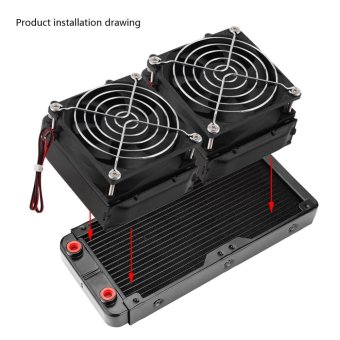 Gambar 240mm G4 1 Aluminum Computer Radiator Water Cooling Cooler For CPULED Heatsink   intl