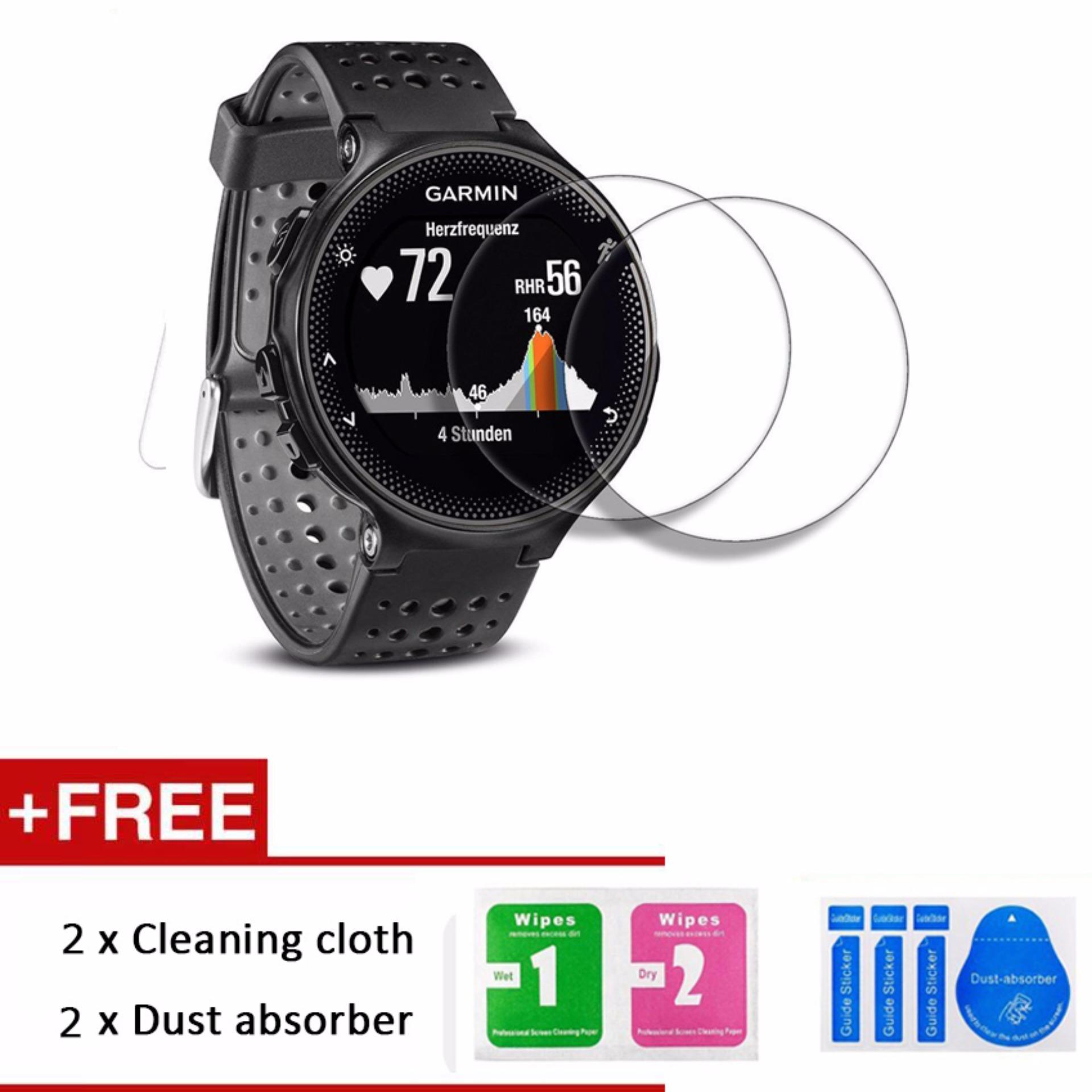 ... 2PACK Premium HD Clear 9H Hardness Tempered Glass Screen ProtectorFilm for Garmin Forerunner 235 Smart Watch ...