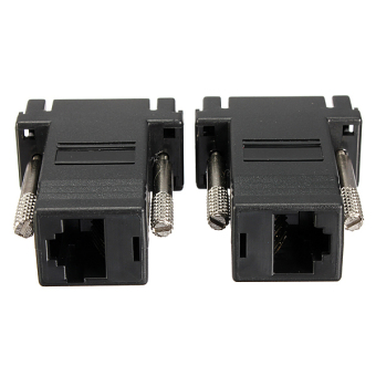 Gambar 2Pack VGA Extender Male to LAN CAT5 CAT5e CAT6 RJ45 Network Cable Female Adapter