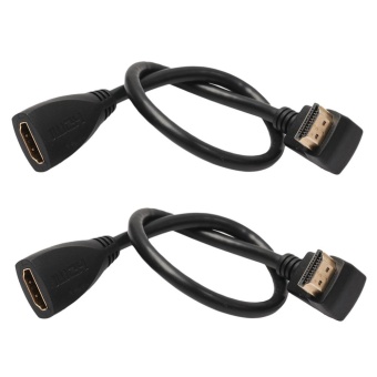 Gambar 2pcs 0.3m HDMI Female to 270 Degree Male Cable 1.4V for PS4 TV DVD  intl