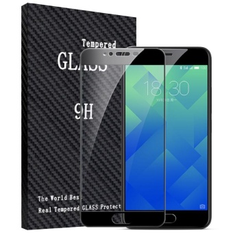 Gambar 2pcs Full Cover Tempered Glass for Meizu M5, Premium 3D Curved, 9HHardness 0.3mm Electroplated Screen Guard Protector Film (Black)  intl