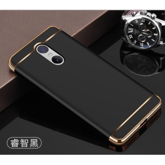 Gambar 3 In 1 Fashion Ultra Thin Matte Hard Case for For Xiaomi Redmi note4(black)   intl