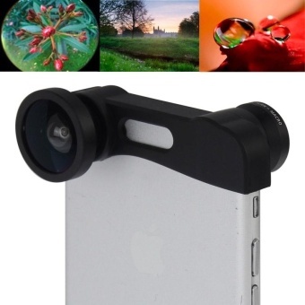 Gambar 3 in 1 Fisheye + Wide Angle + Macro Phone Photo Zoom Lens Set foriPhone 6 Plus(Black)   intl