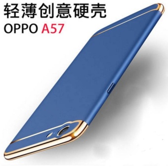 Gambar 3 In 1 Ultra Thin and Slim Hard Case Shockproof Electroplate Framefor OPPO A57 (blue)   intl