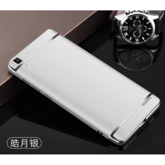 Gambar 3 In 1 Ultra Thin and Slim Hard Case Shockproof Electroplate Framefor OPPO R7S(silver)   intl