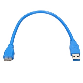 Gambar 30CM 1Ft Super Speed USB 3.0 Type A to Micro B Data Sync Power Charger Cable   intl