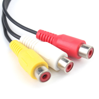 Gambar 3.5 mm Male aux steker untuk 3 kabel komposit RCA dari AV Stereo Audio perempuan kabel adaptor