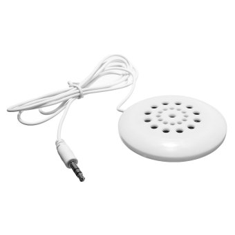 Gambar 3.5 mm Mini bantal pembicara kabel (putih)