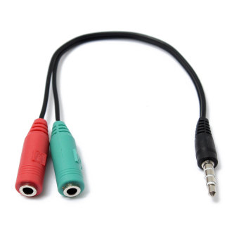 Gambar 3.5 mm stereo headphone Audio pembelah mikrofon y Adattatore jack kabel steker