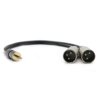Gambar 3.5mm 1 8 Stereo Mini Plug Jack to Dual XLR Male Stereo BreakoutCable Cord intl