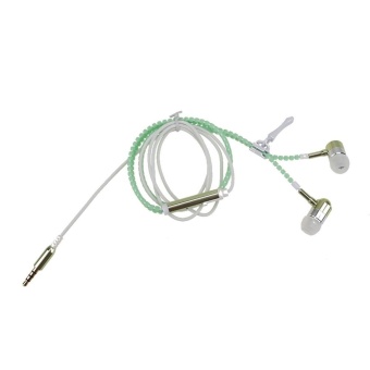 Gambar 3.5mm Fashion Luminous Zip Wire Headphone with Hang up Control(Green)   intl