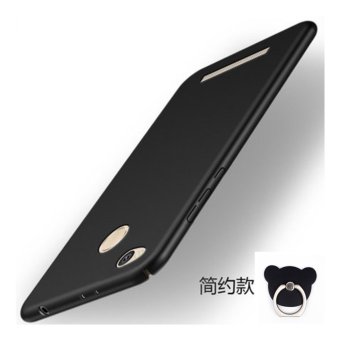 Gambar 360 degrees Ultra thin PC Hard shell phone case for Xiaomi Redmi3x Black+Bear ring   intl