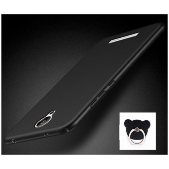 Gambar 360 degrees Ultra thin PC Hard shell phone case for Xiaomi RedmiNote 2 Black+Bear ring intl