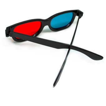 3D Glasses Plastic Frame  Kacamata 3D - Hitam