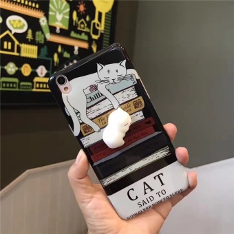 Gambar 3D Soft Silicone Cute Cat Kitty Rabbit Squeeze Lovely PressureReduce Phone Housing Squishy Phone case Covers For OPPO R11Handphone Casing   intl