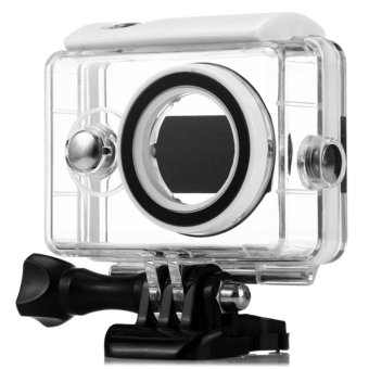 Harga 40M Waterproof Cover Case for Xiaomi Yi Action Sport Camera
withOptical Film Surface (White) intl Online Murah