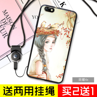 Gambar 4a telepon silikon lembut pelindung lengan lanyard