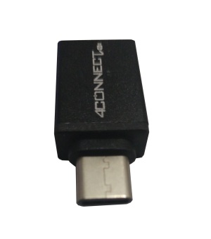 4Connect Metal Type-C Male To USB 3.0 A Female Adapter ConverterUSB 3.1 OTG - Black Juli 2019 - 4 4Connect Metal Type-C Male to USB 3.0 A Female Adapter ConverterUSB 3.1 OTG - Black - 4