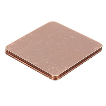 Gambar 5 Buah Copper Shim Tembaga Wastafel Panas Heatsink Laptop Gawat CPU 20 mm X 20 mm 0.3 mm