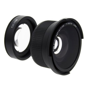 Gambar 52 mm 0.35X Wide Fisheye Lens with Bag for Canon Nikon Sony Pentax 52mm DSLR Camera   Intl