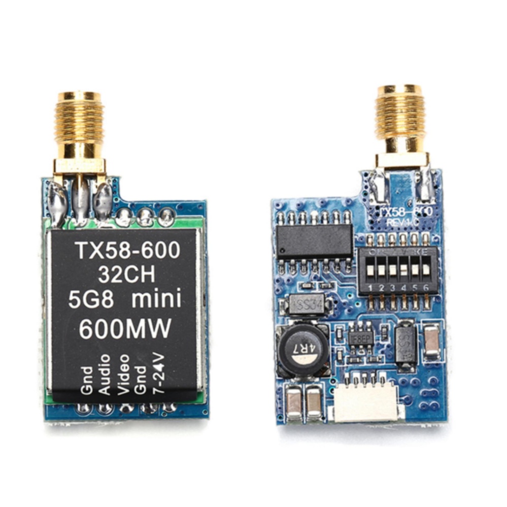 5.8g 600 MW 32CH TX58-600 Mini Wireless AV Transmitter untuk Fotografi Udara FPV-Intl