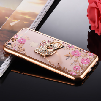 Gambar 6 plus iphone6plus silikon pelindung pemegang cincin shell telepon shell