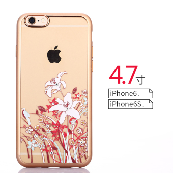 Gambar 6plus apel plating bunga shell telepon