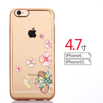 Gambar 6plus apel plating bunga shell telepon