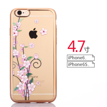 Gambar 6plus apel plating bunga shell telepon