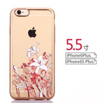 Gambar 6plus apel plating bunga shell telepon