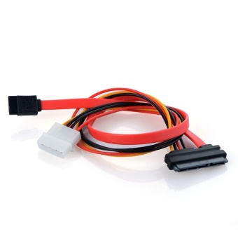 Gambar 7+15 Pin 22Pin SATA to 4 Pin IDE Power Serial ATA Data CableAdapter Cord   intl