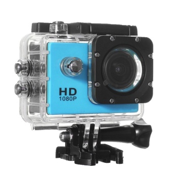 720P 20FPS Action Cameras With Waterproof Case motorcycle Sport DV Camcorder - Blue Color - intl  