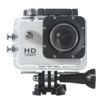 720P 20FPS Action Cameras With Waterproof Case motorcycle Sport DV Camcorder - White Color - intl  
