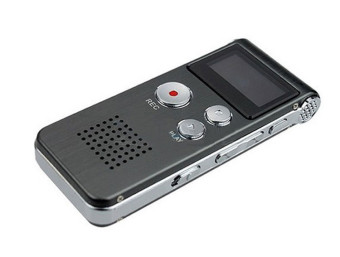 Gambar 8 GB Audio Digital Perekam Suara Isi Ulang Alat Mengimla Telepon MP3 Player (Abu Abu)