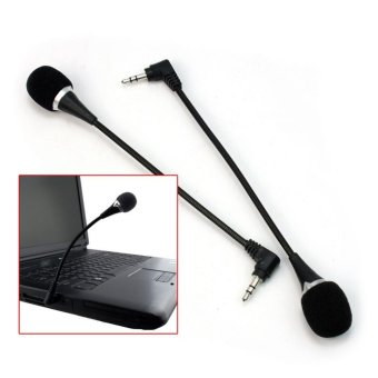 Gambar AC 2 Pcs Flexible Black Mini 3.5mm Jack Microphone Mic for PCLaptop Notebook New   intl